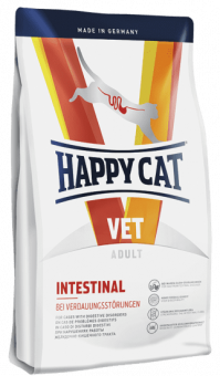 Корм Happy Cat Vet Intestinal для кошек. Ветеринарная диета при чувствительном пищеварении