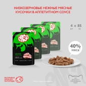 Паучи Enso Basic полнорационный корм для взрослых кошек кусочки в соусе с кроликом