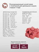 Корм Мираторг Pro Meat для домашних кошек старше 1 года с телятиной