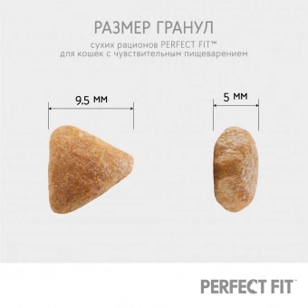 Корм Perfect Fit Sensitive для кошек с чувствительным пищеварением индейка