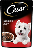 Паучи Cesar для собак с говядиной в сливочном соусе