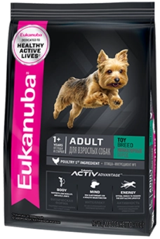 Eukanuba Adult Toy Breed 1+ years корм сухой для взрослых собак миниатюрных пород от года и старше