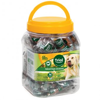 Лакомство Triol для собак пикантные сосиски из говядины
